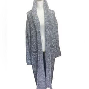 Barefoot Dreams Women's Gray CozyChic Knit Lounge Coat Cardigan Size 2